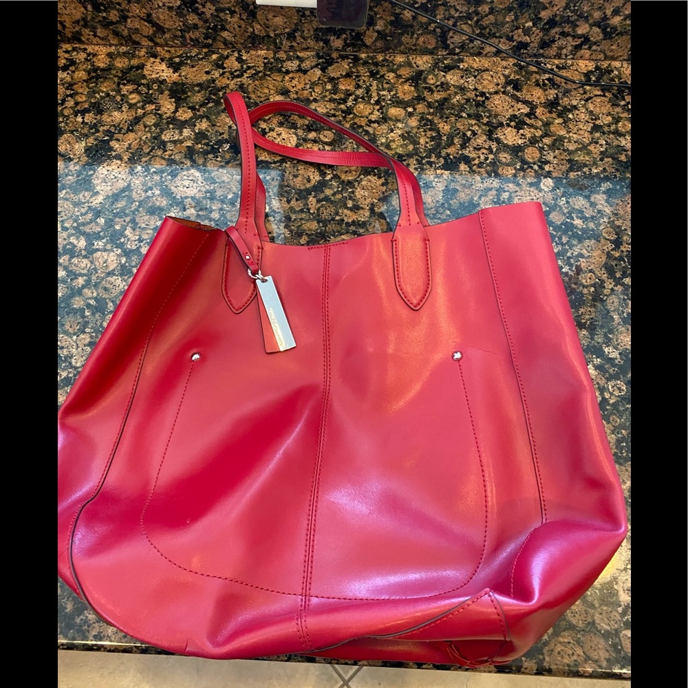 Vince Camuto large red leather purse. Excellent condition.